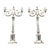 A Pair of Christofle Malmaison Silver-Plated Candelabra for Two Candles For Sale