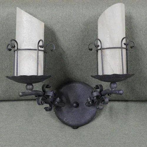 Cast Iron Sconce attributed to Lampadari For Sale - Image 6 of 6