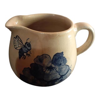 1978 Signed Marshall Pottery Stoneware Pitcher For Sale