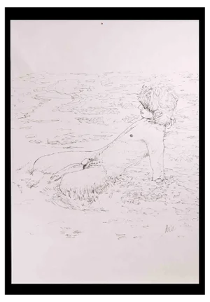 Anthony Roaland, The Boy at the Sea, Original Drawing, 1980