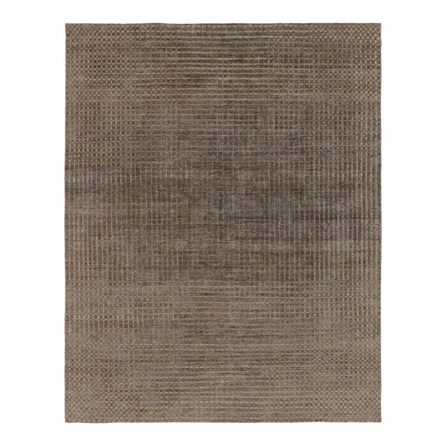 Contemporary Textural Rug in Brown Hues, by Rug & Kilim, India For Sale