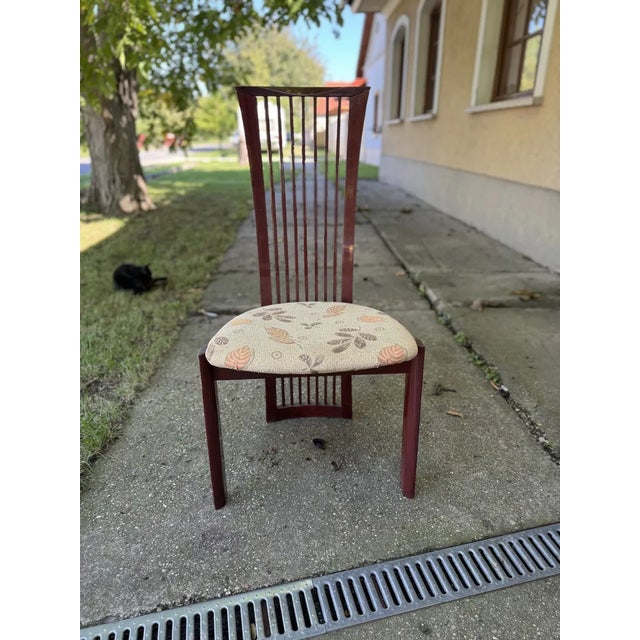 Lacquer and Fabric Dining Chairs by Pietro Costantini, 1980, Set of 6 For Sale - Image 11 of 13