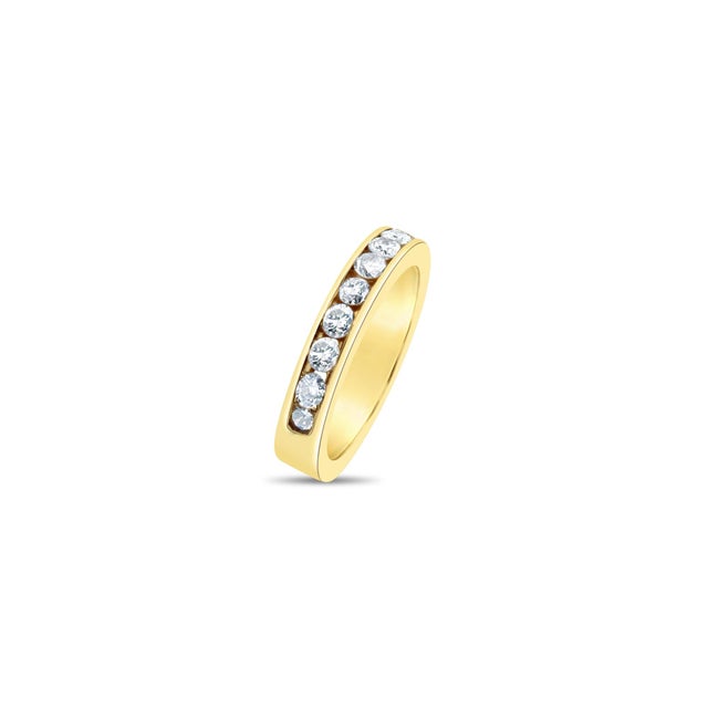 Contemporary 3MM One Carat Wide Diamond Band, Size 4 For Sale - Image 3 of 5
