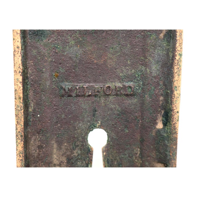 Vintage Floral Brass Dummy Door Knob Set For Sale - Image 6 of 7