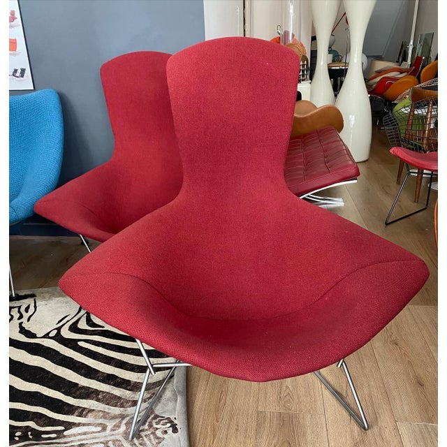 Harry Bertoia Bertoia Bird Chairs by Harry Bertoia for Knoll International, 1970s, Set of 2 For Sale - Image 4 of 18