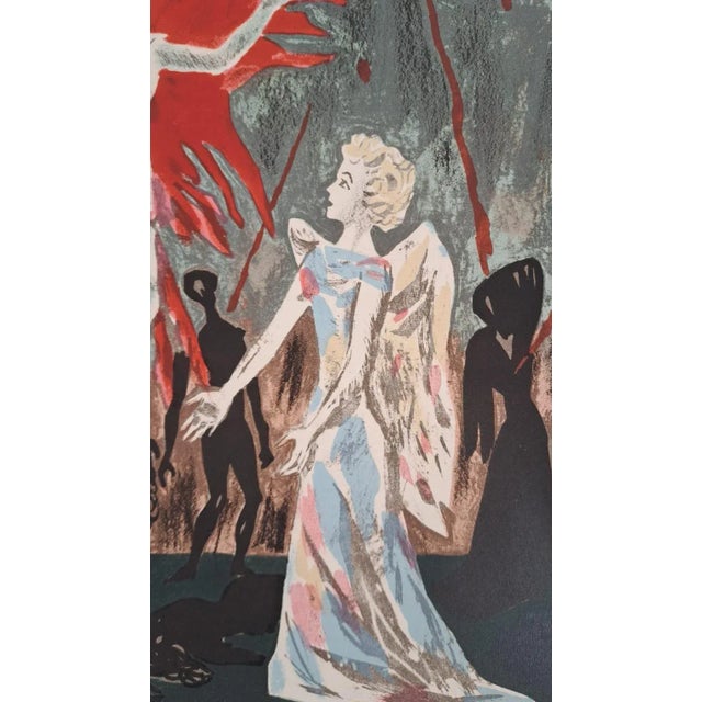 Roland Oudot, Sodom and Gomorrah, 1945, Original Lithograph Signed in Pencil For Sale - Image 4 of 7