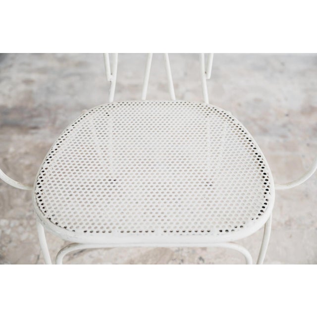 Garden Armchairs in White Iron attributed to Lio Carminati, 1950s, Set of 4 For Sale - Image 6 of 13