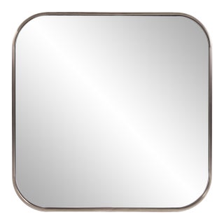 Copenhagen Square Brass Mirror For Sale