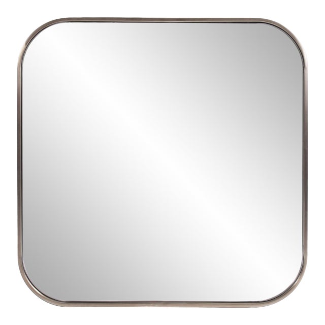 Copenhagen Square Brass Mirror For Sale
