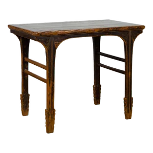 Early 20th Century Chinese Distressed Patina Hand-Carved Altar Table