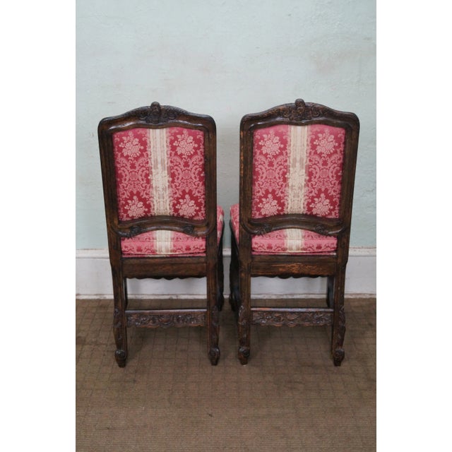 French Country Walnut Dining Chairs - Set of 6 For Sale - Image 4 of 10