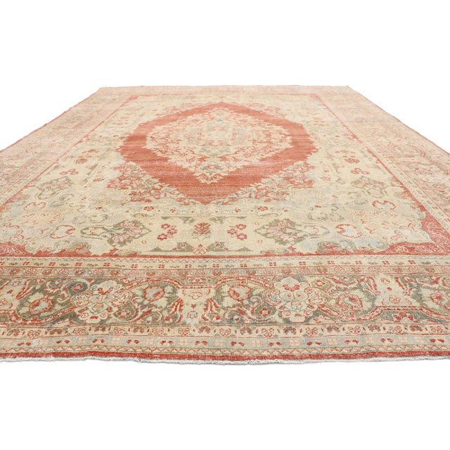 Rustic Vintage Persian Mahal Rug - 10'00 x 14'06 For Sale - Image 3 of 8