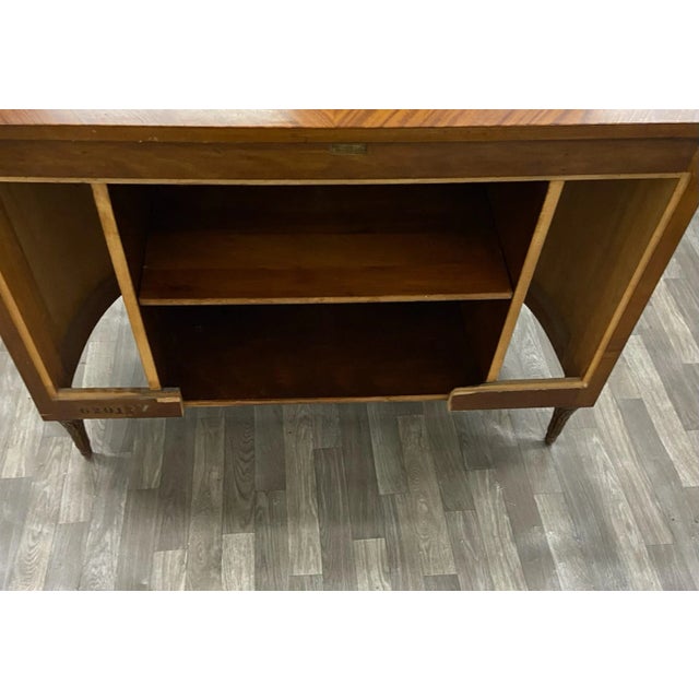 Vintage Lammert's Louis XVI Style Demilune Console Entryway Commode Cabinet For Sale - Image 9 of 12