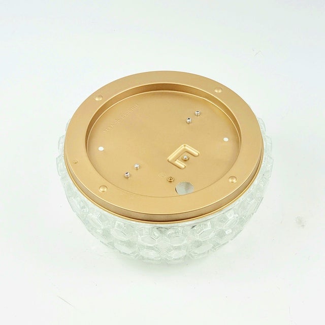 Transparent 1960s Mid-Century Modern Diamond Glass Wall Light or Flush Mount/Ceiling Light From Limburg For Sale - Image 8 of 10