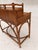 Brown 70's Vintage Hollywood Recency Style Palm Beach Bamboo & Rattan Desk For Sale - Image 8 of 11