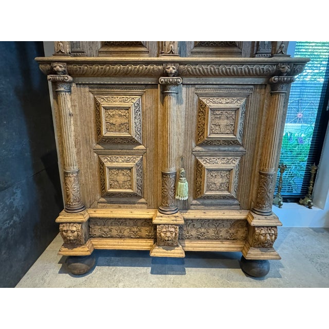 Antique Flemish Oak Cabinet, 1780 For Sale - Image 6 of 18