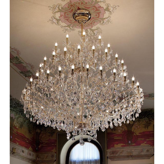 Maria Theresa 30 Lights Chandelier in Polished Chrome and Crystal by Aggiolight For Sale - Image 6 of 14