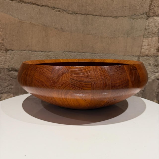 For your consideration, a vintage Dansk Staved Teak Salad Bowl designed by Jens Harald Quistgaard in the mid-20th century....