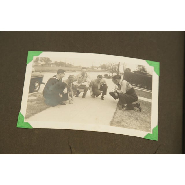 1940s Embossed Hand-Tooled Leather Photo Album or Scrapbook For Sale - Image 10 of 14