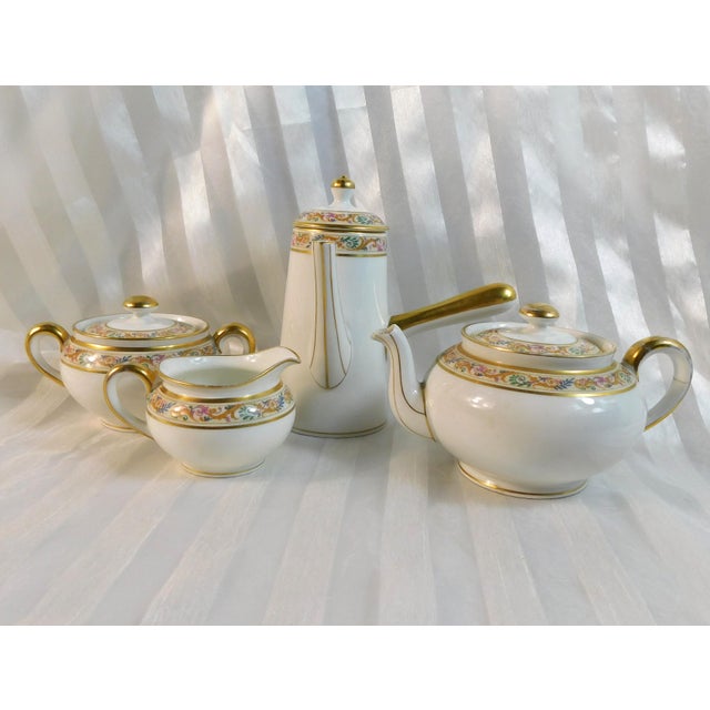 Contemporary 1900s Bernardaud Limoges Chocolate Pot, Teapot and Sugar & Creamer Set - Set of 4 For Sale - Image 3 of 14