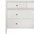 Contemporary Matthew Izzo Home Michelle Textured White Linen Four Drawer Chest With Glass Top and Brass Knobs For Sale - Image 3 of 5