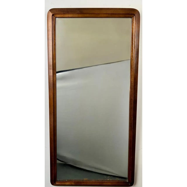 Mid-Century Modern American of Martinsville Walnut Wall Mirror, a Pair For Sale - Image 11 of 12