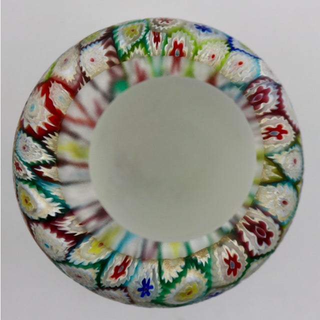 Mid-20th Century Murano Fratelli Toso Millefiori Art Glass Paperweight Container For Sale In Cincinnati - Image 6 of 9
