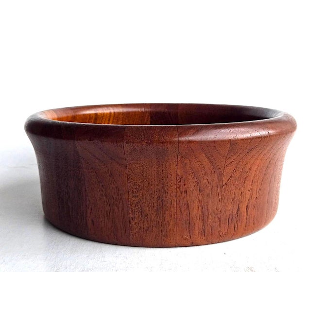 1960s Kalmar Designs Danish Teak Wood Bowl For Sale - Image 10 of 17