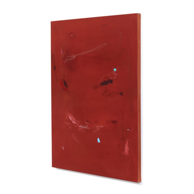 Contemporary Soft Launch of a Nervous Breakdown - Original Modern Minimalist Mixed Media Abstract Painting For Sale - Image 3 of 9
