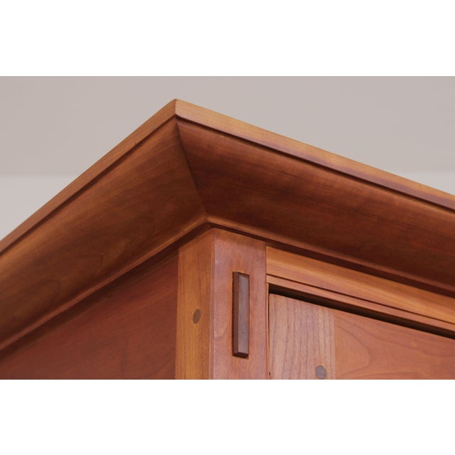 Stickley Cherry 4 Door Cherry Tv Armoire For Sale - Image 13 of 18