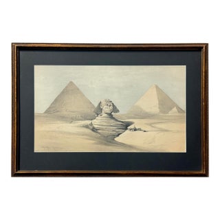 David Roberts “The Great Sphinx, Pyramids of Gizeh” Hand-Tinted Lithograph, 1849 For Sale