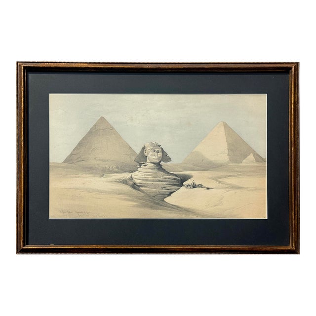 David Roberts “The Great Sphinx, Pyramids of Gizeh” Hand-Tinted Lithograph, 1849 For Sale