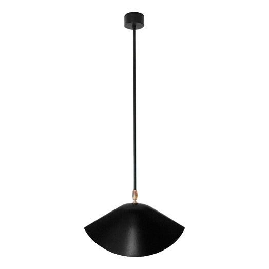 Mid-Century Modern Black Library Ceiling Pendant by Serge Mouille For Sale