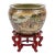 Vintage Satsuma-Style Porcelain Fishbowl Planter For Sale