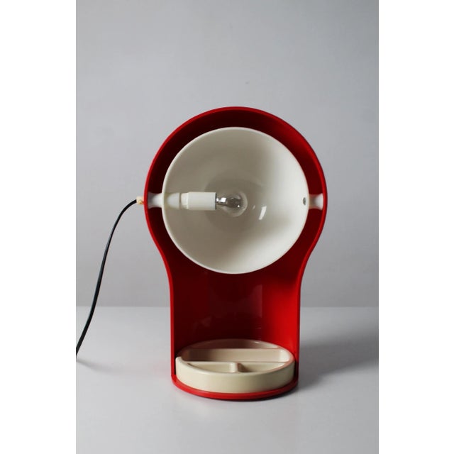 Red Telegono Table Lamp by Vico Magistretti for Artemide, Italy, 1970s For Sale - Image 8 of 16