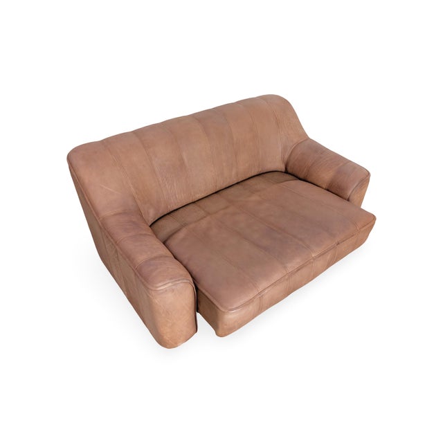 Animal Skin DS44 Two-Seater Buffalo Leather Sofa in Brown by de Sede For Sale - Image 7 of 12