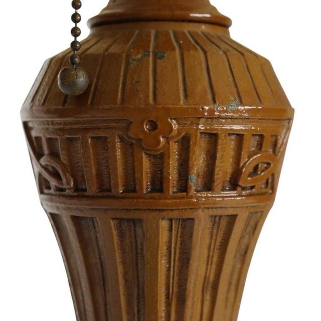 1920s Arts & Crafts Bradley & Hubbard Style Stained Leaded Glass Table Lamp For Sale - Image 11 of 11