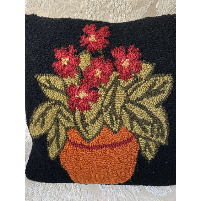 A gorgeous high quality, heavy hand hooked pillow to brighten your decor! There is a similar piece listed from the same...