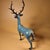 Asian Cloisonné Enamel Deer Figurine, 4kg, Blue Ground With Floral Motifs For Sale - Image 3 of 9