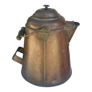 1970s Solid Copper Farmhouse Pitcher For Sale