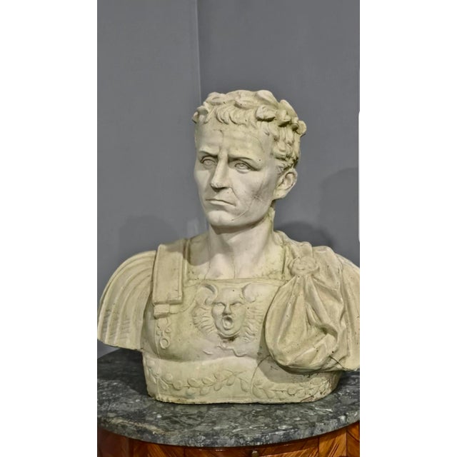 Black Large Stone Gladiator Bust, 1930 For Sale - Image 8 of 8