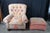 Vintage Pearson Floral Tufted Club Lounge Library Armchair & Ottoman For Sale - Image 6 of 14