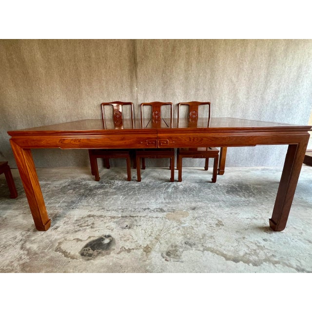 Vintage Late 20th Century Ming Style Rosewood Dining Table