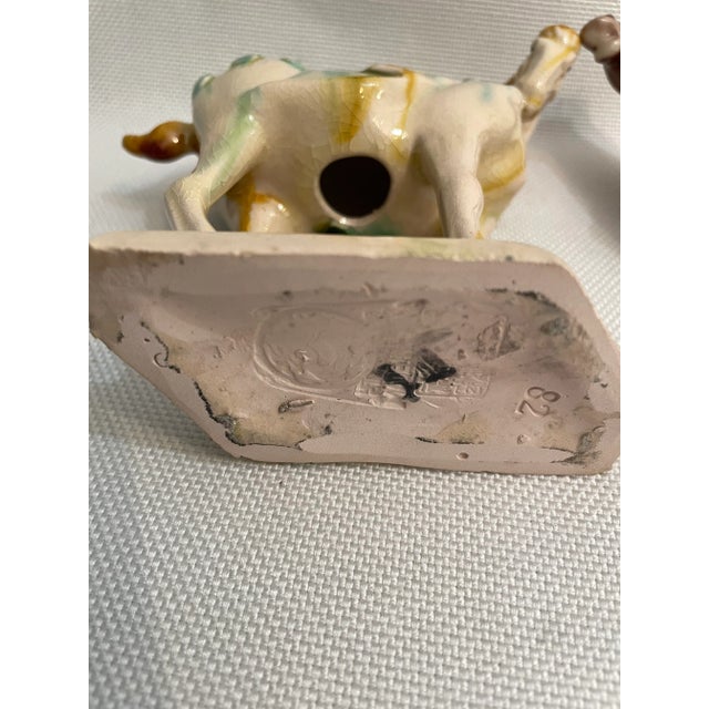 Ceramic 1980’s Miniature Tang Style Chinoiserie Horses - a Pair For Sale - Image 7 of 11