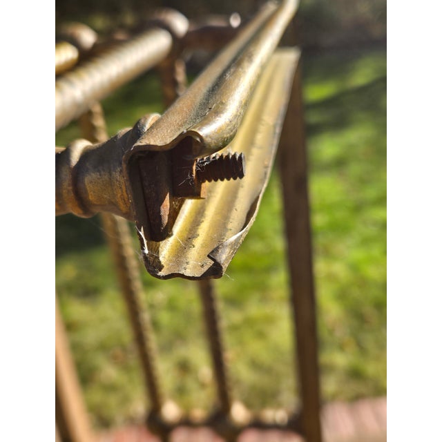 Brass 19th Century Victorian 42" Brass Fireplace Fender For Sale - Image 8 of 15