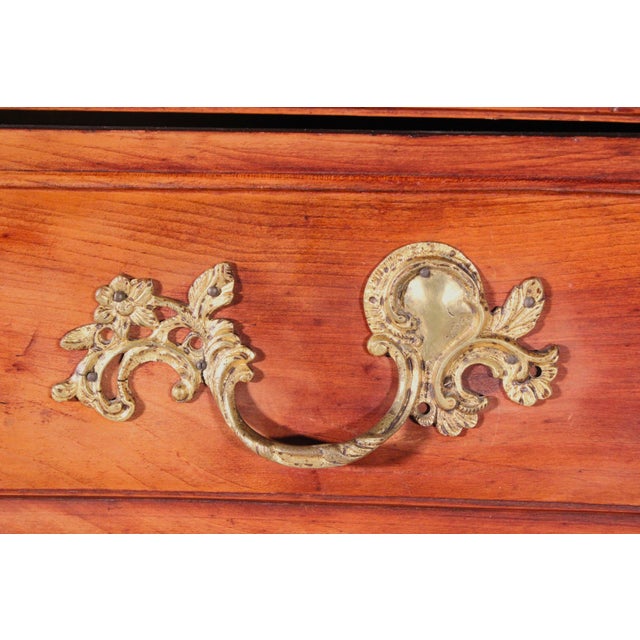Brown Louis XV Provincial Fruitwood Bombe Chest of Drawers For Sale - Image 8 of 14