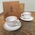 Mid-Century Modern Vintage Ceramic Cups with Saucer, 1970s, Set of 4 For Sale - Image 3 of 18