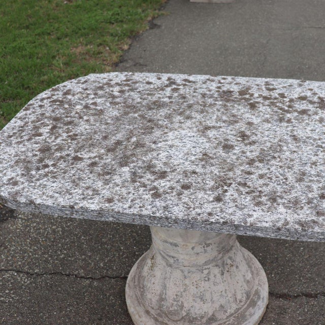 Garden Set with Table and Two Benches, Set of 3 For Sale - Image 11 of 13