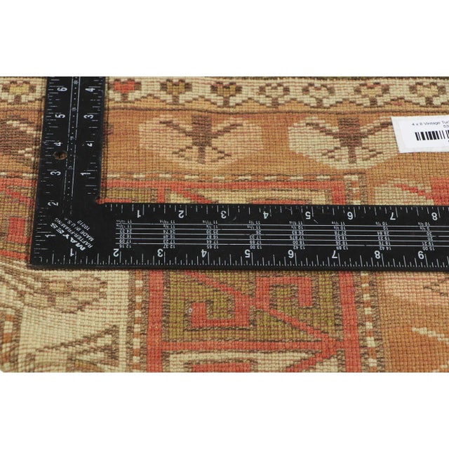 Vintage Turkish Oushak Rug - 04'04 X 07'07 For Sale In Dallas - Image 6 of 11