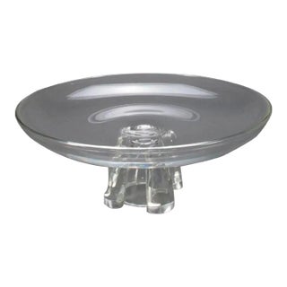 Steuben Elevated Cake Dish, Signed, Mid 20th Century For Sale